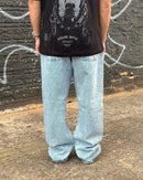 Calça Denim Estonada Azul Baggy